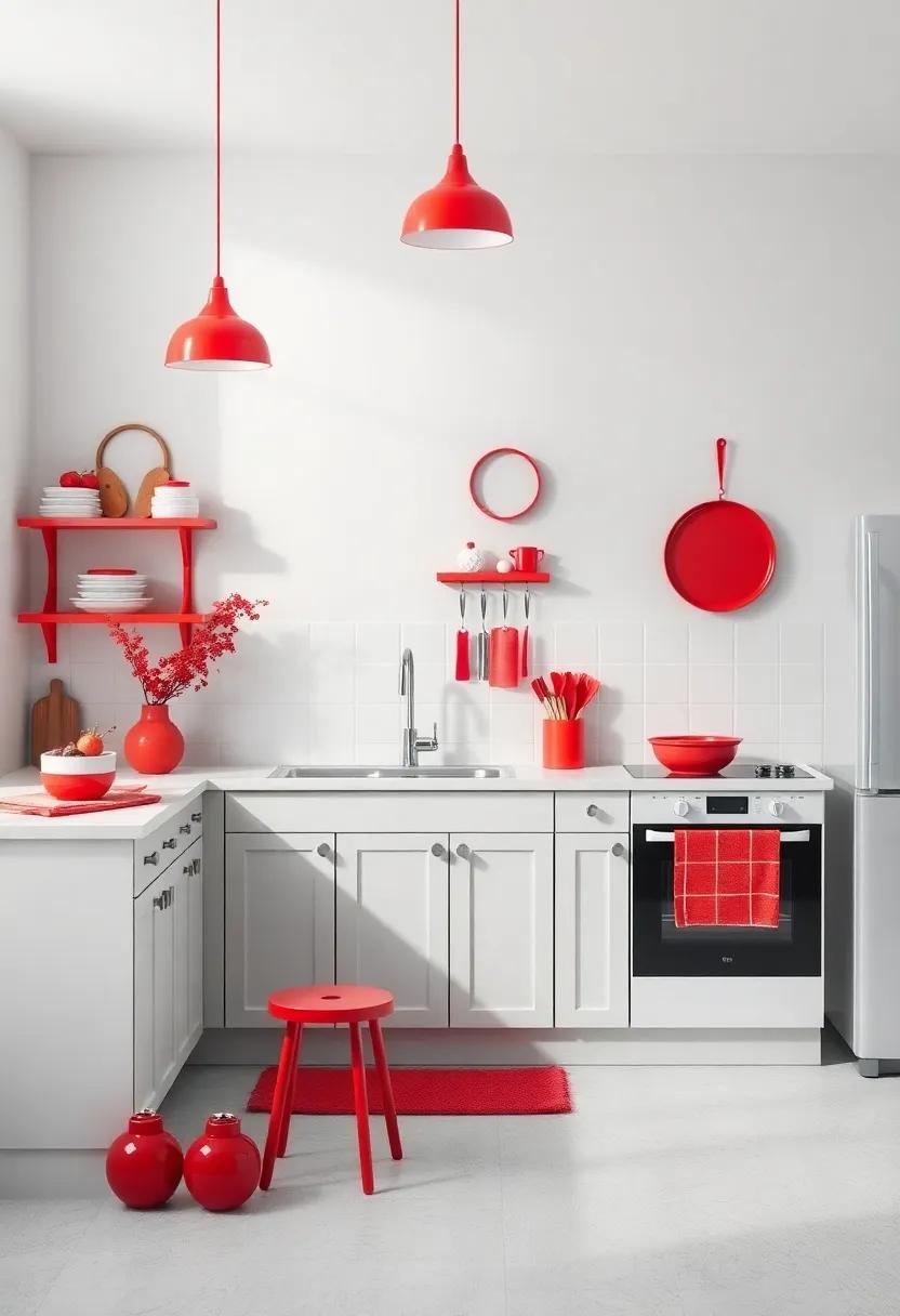 Bringing Playfulness‌ Into Your Kitchen Through Red Decorative Touches