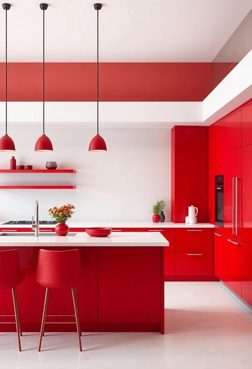 Creating a Luxurious ‌Feel with Deep and Bold Reds⁢ in Kitchen‍ Design