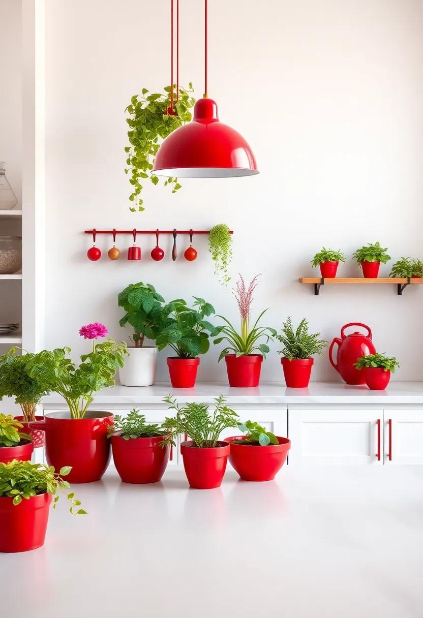 Cultivating a Vibrant⁣ Kitchen Garden with Red Accented Elements