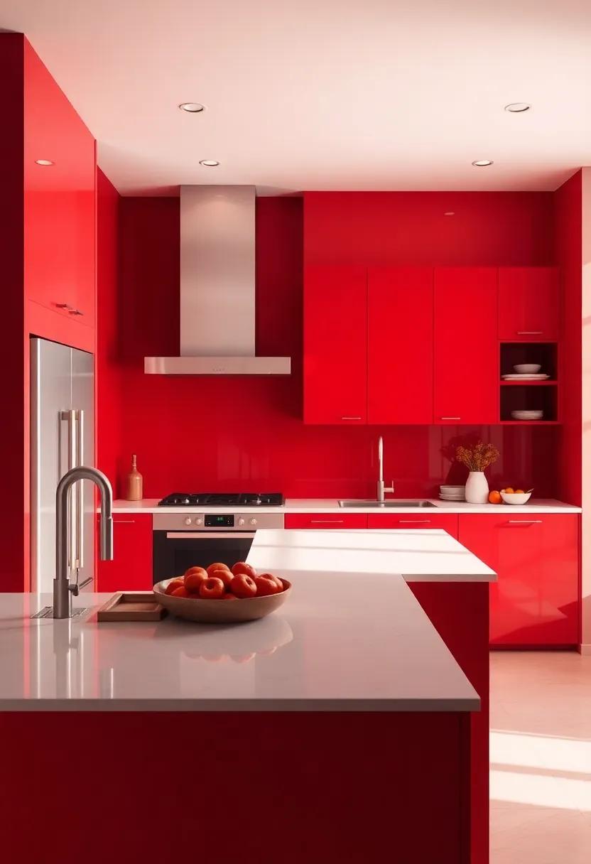 Delightful Red Kitchen Islands That Become the Heart of Home ⁢Cooking