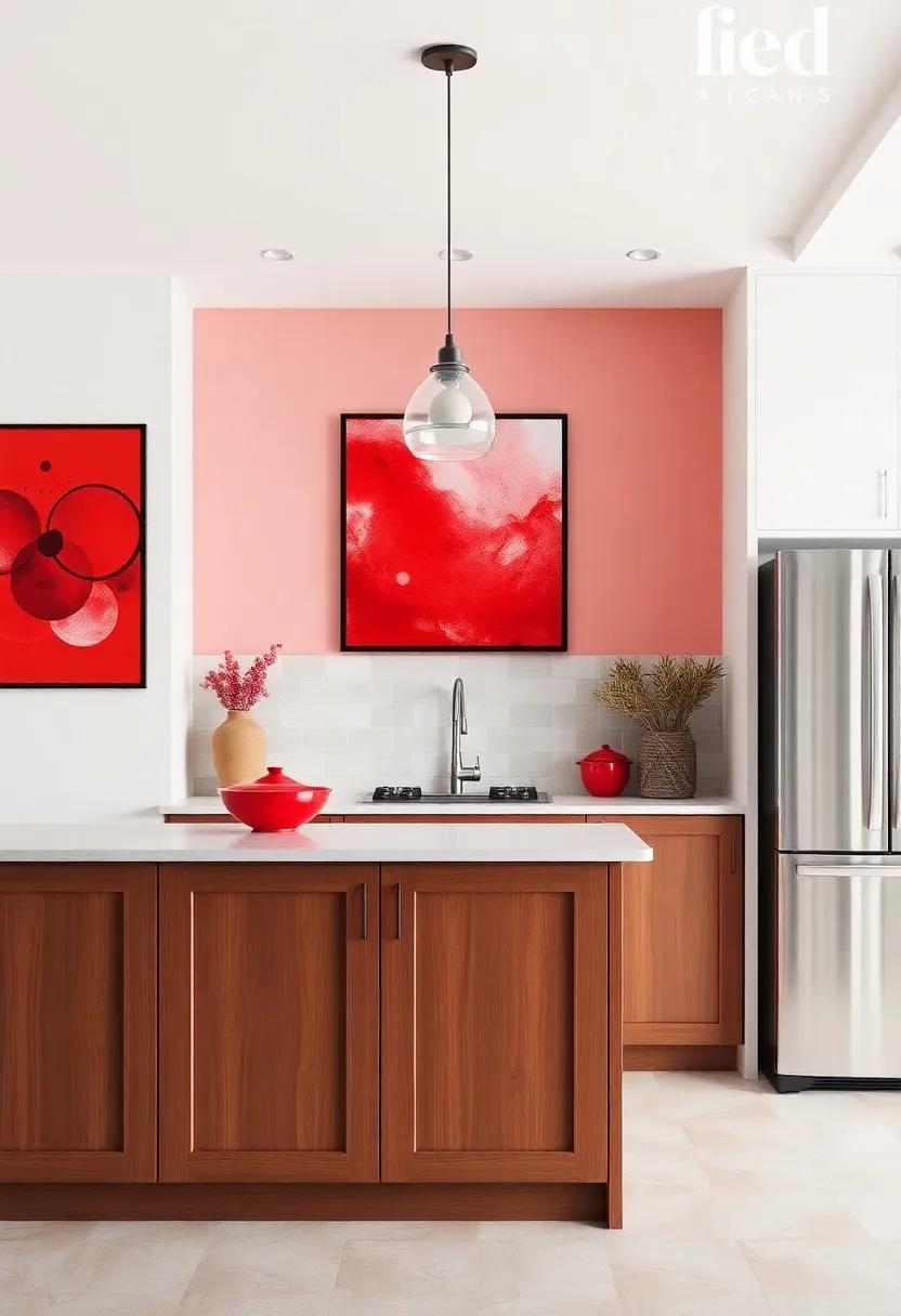 Harnessing the Power of Red Artwork in Your⁤ Kitchen space