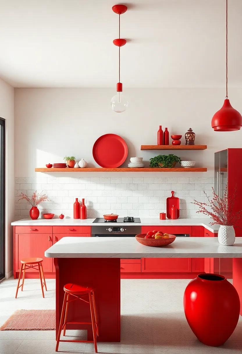 Rustic Red Elements: Blending⁣ Traditional Touches with Modern Design