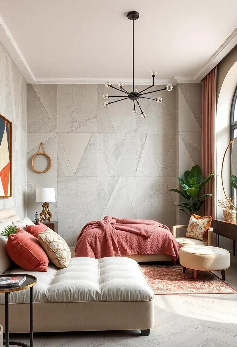 Art Deco Touches: Infuse elements of the Art Deco era with geometric motifs and metallic accents for a glam twist on retro