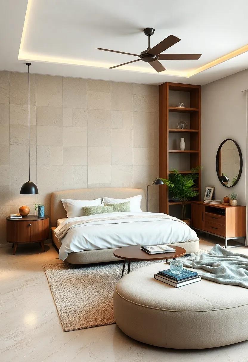 Curved Furniture: Opt for pieces with rounded edges and organic forms, a hallmark of retro design that encourages flow and ease