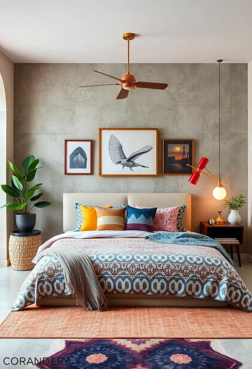 Eclectic Bedding: Mix and match patterns and colors for bedding that captures the essence of various retro decades in a fun way