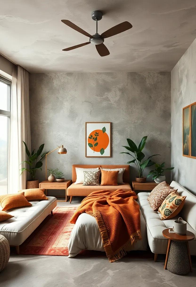 Nature-inspired Elements: Bring in houseplants or botanical prints that reflect the organic aesthetic of the 70s and 80s