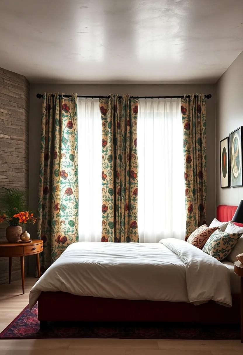 Quirky Curtains: Select bold prints or whimsical designs that contribute character and a playful vibe to your window treatments