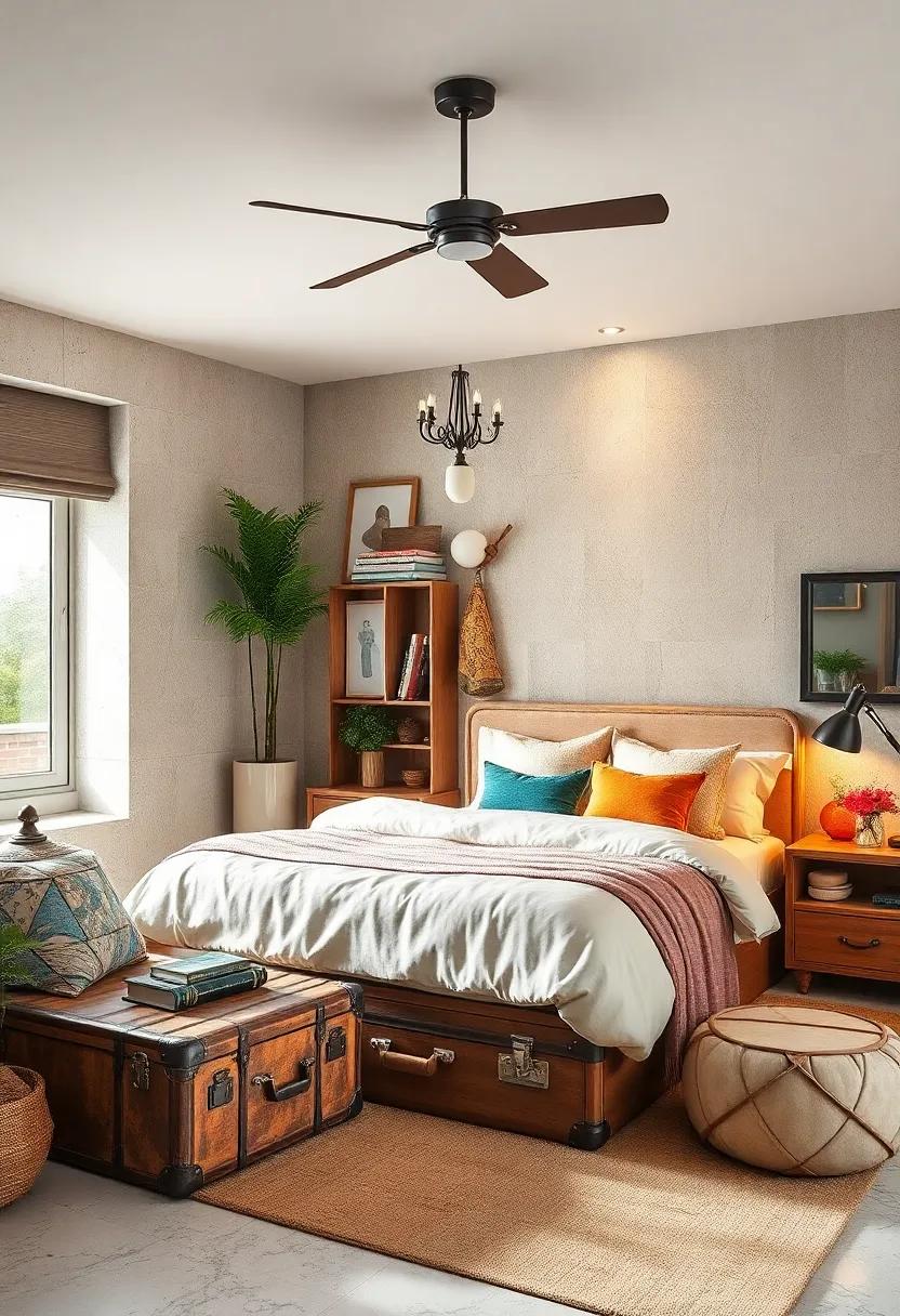 Repurposed Items: Turn vintage suitcases or crates into creative storage solutions that embody both style and functionality