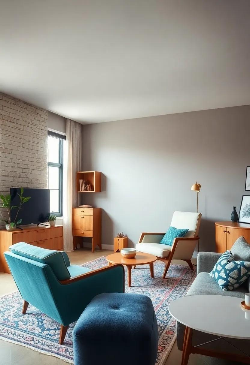 Mid-Century​ Modern Furniture: ⁣Incorporate⁤ mid-century ‍style ⁢pieces, like a lounge⁤ chair⁤ or retro​ desk, that adds character and charm reminiscent ‌of‍ a bygone ⁢era