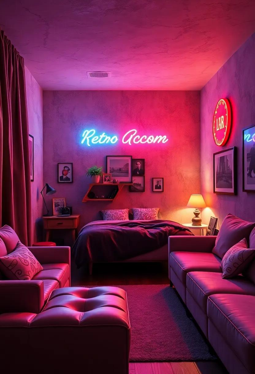 Neon accents: Add neon lights or signs⁤ to ​your room ⁣for a retro-themed night ambiance that channels​ the energy ⁢of⁢'80s and ⁢'90s nightlife