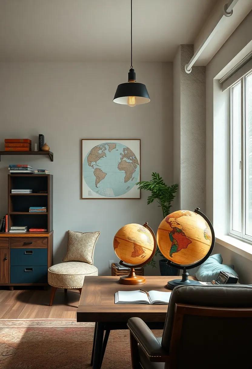 old-fashioned Globe: ‌Incorporate‍ a vintage-style‌ globe as ‌a study decor piece, invoking a sense of wanderlust and‍ classic style to your ‍workspace