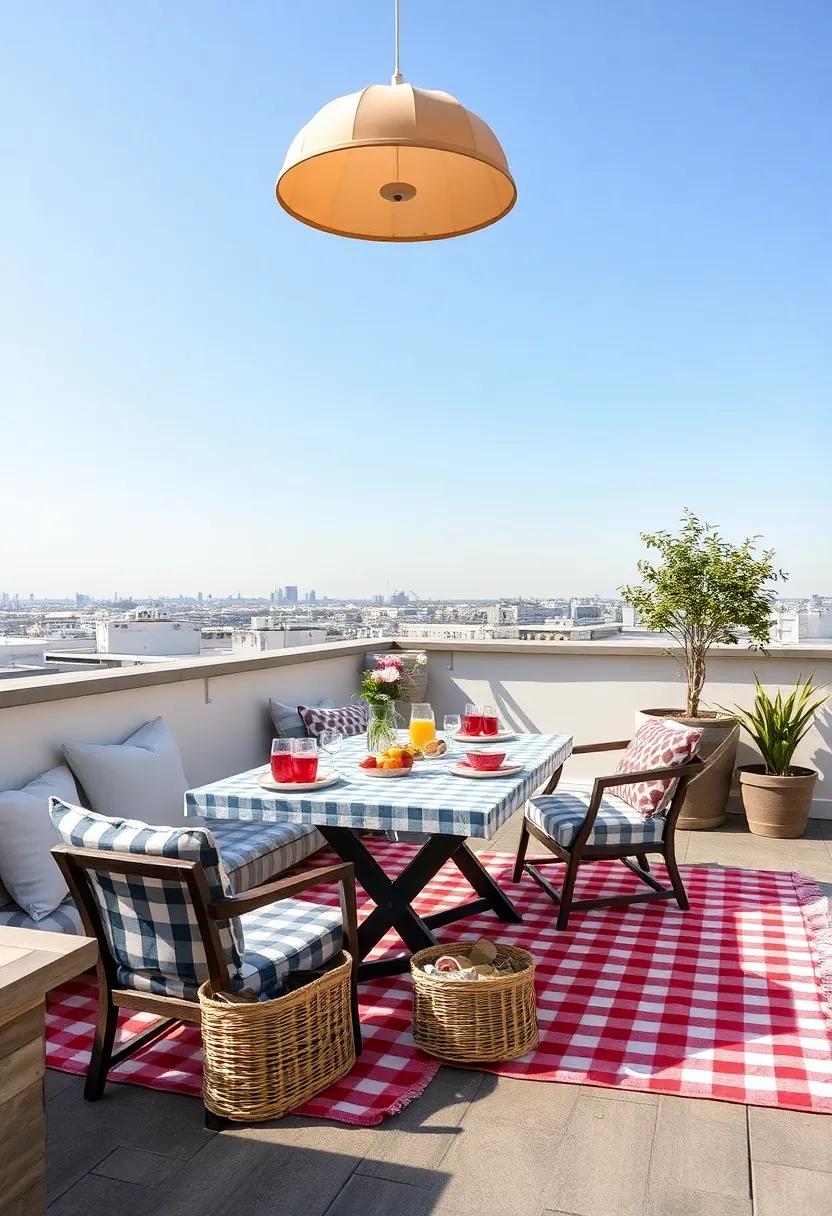 Retro Picnic: Bringing back the classic picnic vibe with checkered blankets, picnic baskets, and laid-back seating for a nostalgic outdoor meal