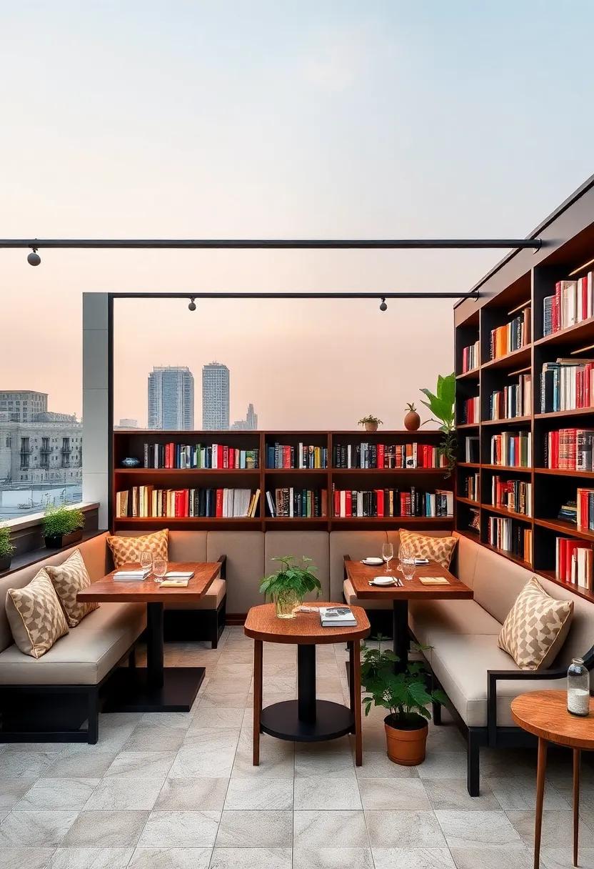 Rooftop Library: Merging a love for books with dining, this rooftop features cozy nooks filled with bookshelves and reading corners for a literary-inspired experience