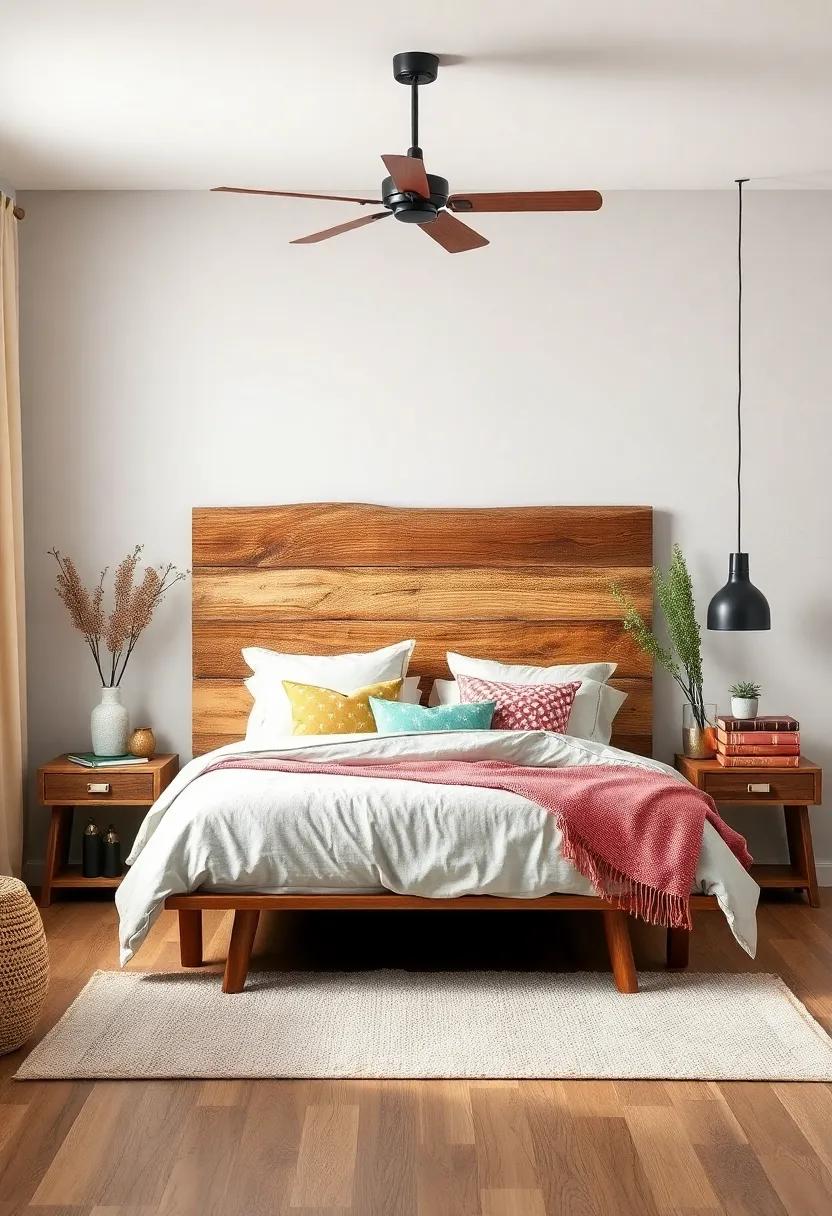 Embrace Nature with a Wooden Headboard: Opt for a ​reclaimed wood‍ headboard to bring a ⁢touch of the outdoors inside and set ​a cozy tone for the room