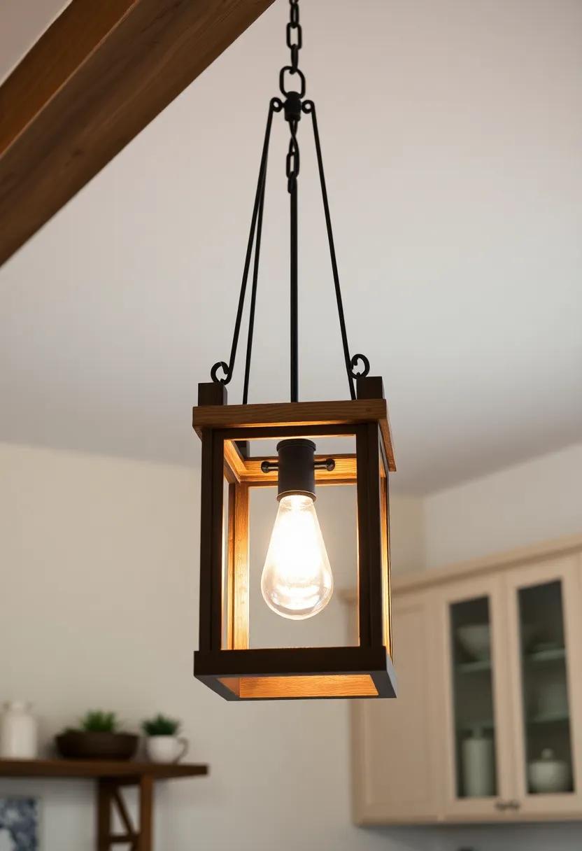 Barn-Style Lantern chandelier: Combine rustic aesthetics with functional lighting; this chandelier captures the essence of farmhouse style while providing ample illumination