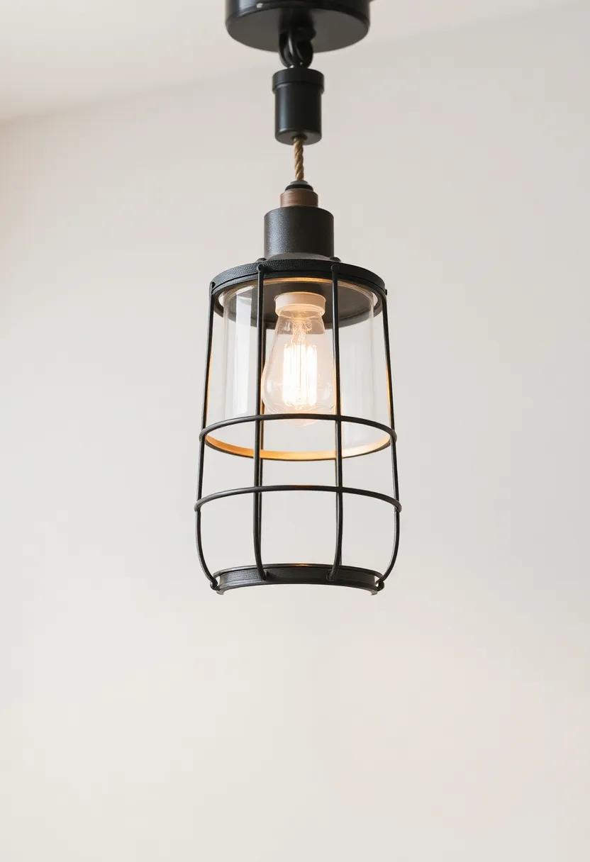 Retro Floodlight Pendant: Embrace the industrial vibe with a retro floodlight pendant, providing direct lighting and a striking design that pays homage to vintage aesthetics