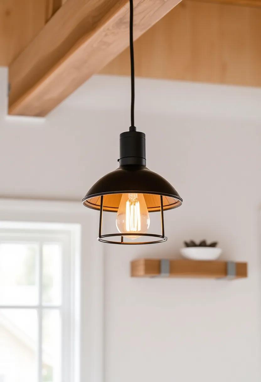 Simple Barn Light with Chipboard: Keep it classic yet simple with a barn light featuring a chic chipboard accent, perfect for creating a cohesive rustic look in your space