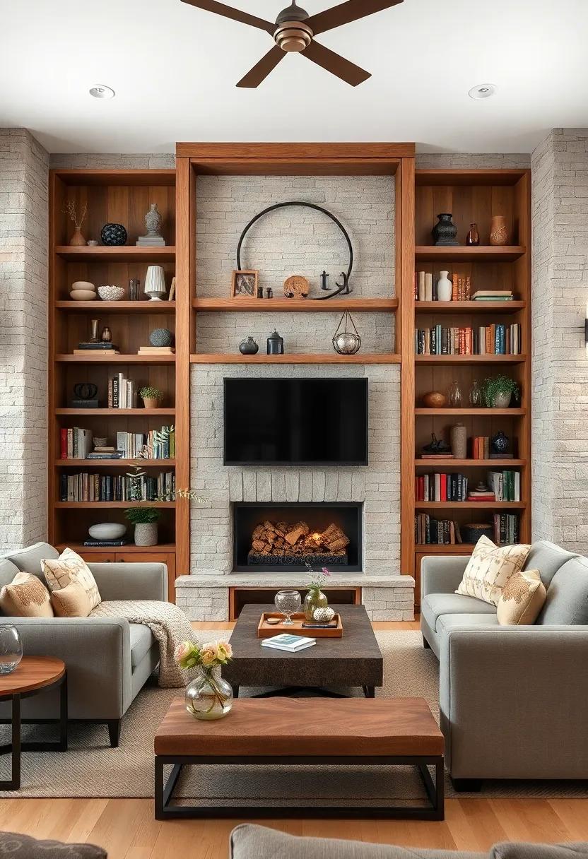 Rustic Chic with Stone accents: Incorporate ⁣stone elements along with​ your wooden bookcase,creating a farmhouse-inspired look that's ⁢as sturdy as it is⁤ charming