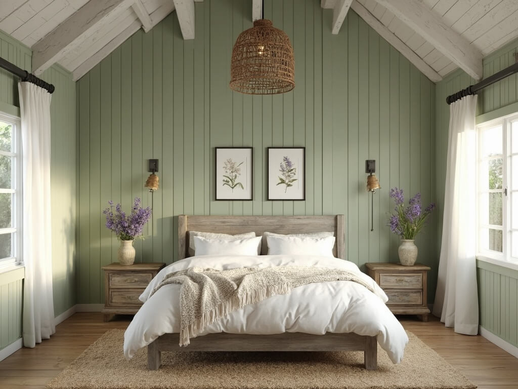 Create a Serene Rustic Retreat with a Sage Green Farmhouse Bedroom Create a Serene Rustic Retreat with a Sage Green Farmhouse Bedroom