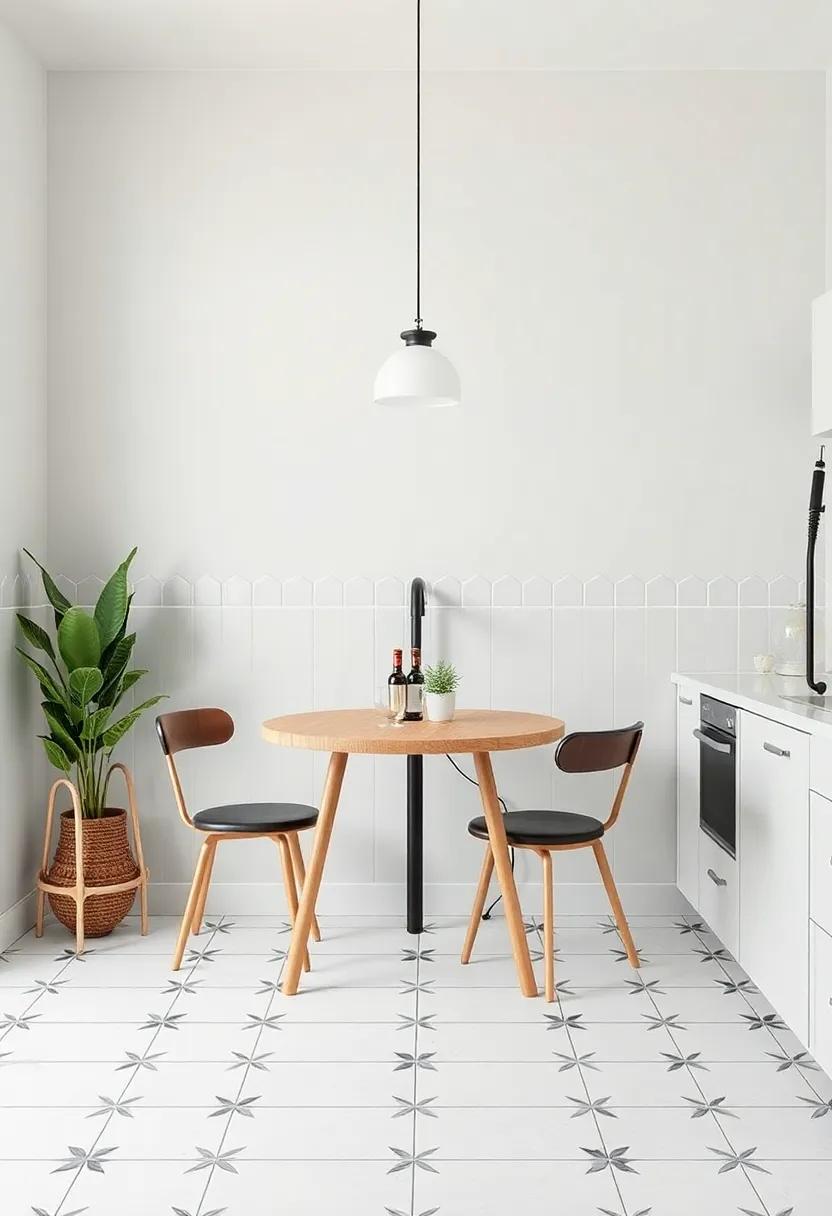 Encaustic Style Tiles: Use patterned encaustic tiles for a vintage flair that beautifully complements a contemporary kitchen theme