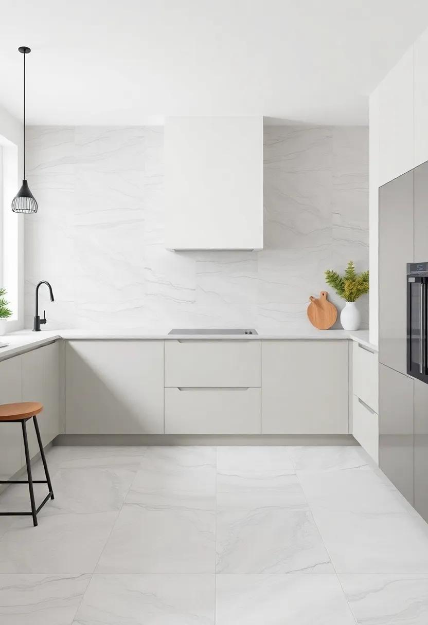 stone-Look Porcelain Tiles: Capture the look of natural stone without the maintenance, combining beauty and practicality seamlessly