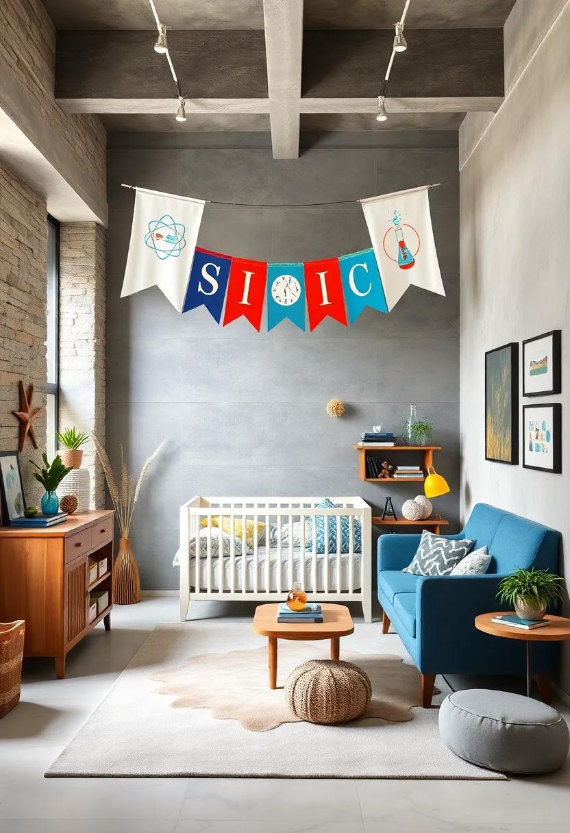 Colorful Science Banners: Hang fun, colorful banners with science facts or motivational quotes to create an inspiring atmosphere