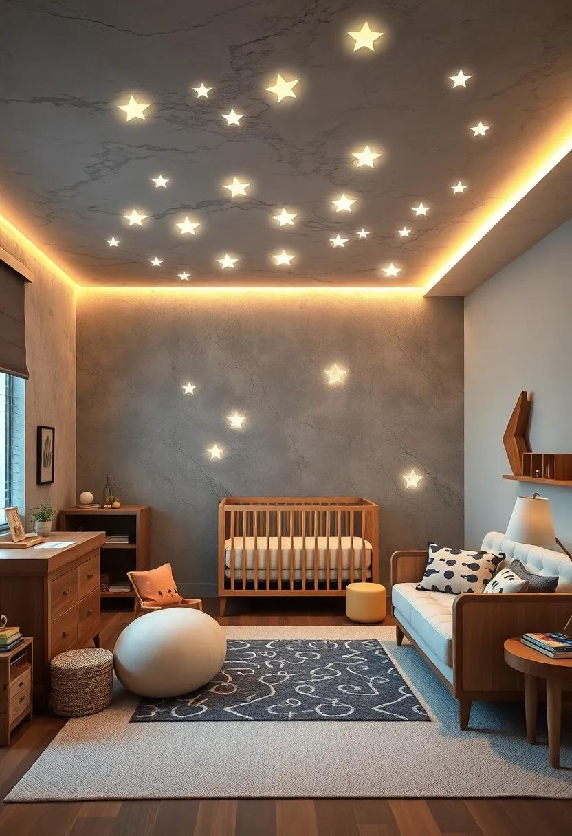 glow-in-the-Dark Stars: scatter glow-in-the-dark stars on the walls and ceiling to create a magical nighttime atmosphere conducive to dreaming