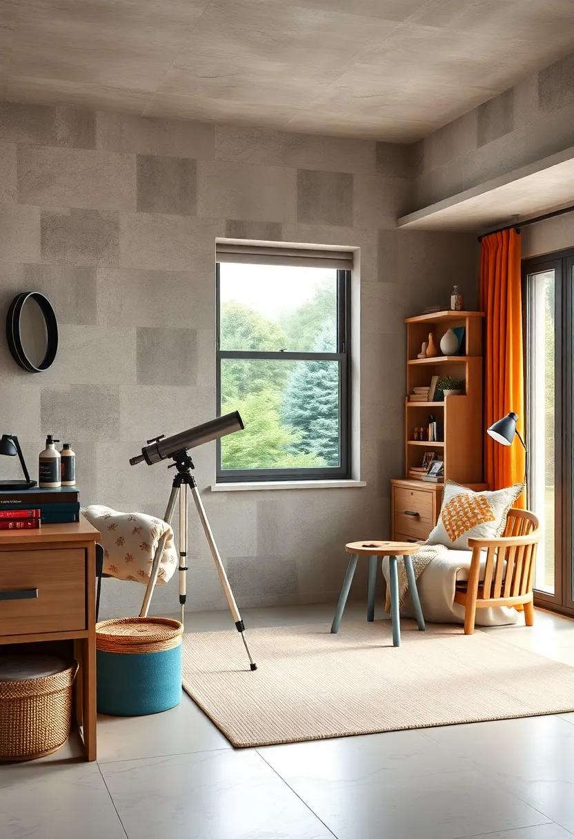 Telescope Viewing Station: Set up a small telescope near the window, encouraging outdoor stargazing and learning about astronomy