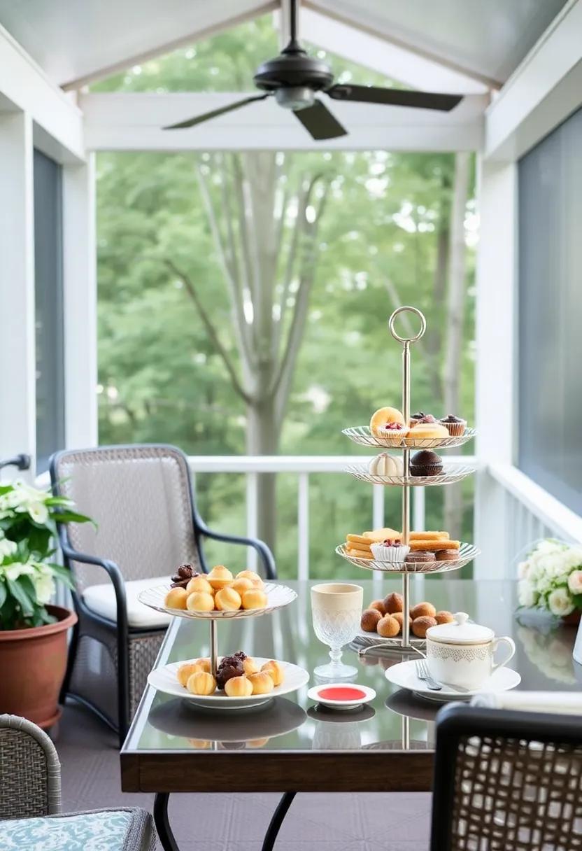 Create a Snack Station: Serve delightful treats on tiered stands, ranging from pastries to savory bites for a well-rounded tea experience