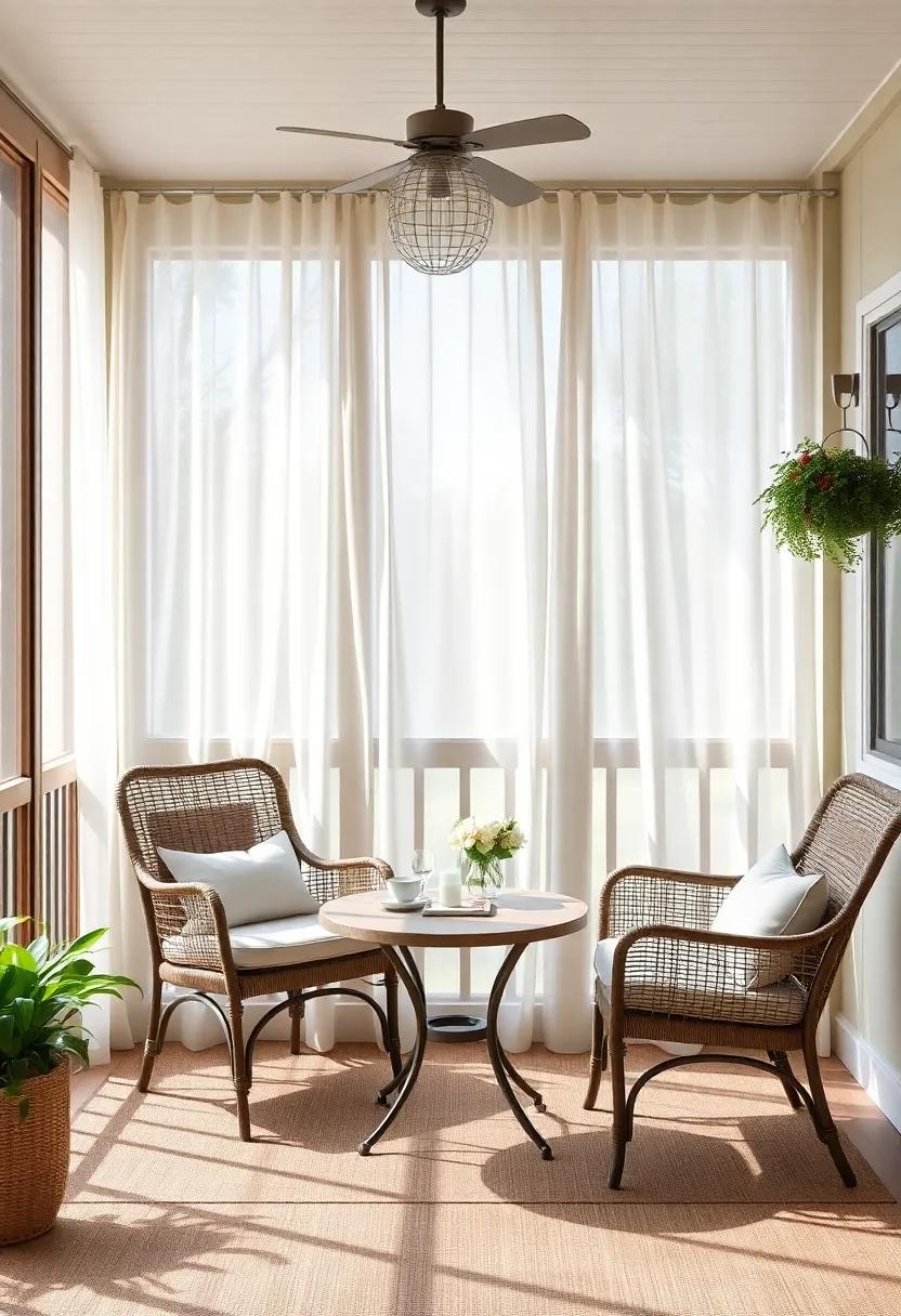Hang Sheer Curtains: Light and airy curtains can provide privacy while still allowing in natural light, creating an inviting atmosphere