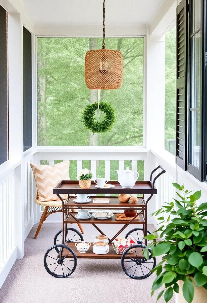 Include a Tea Trolley: Set up a charming tea trolley to hold your brews, sweets, and snacks. It adds a touch of elegance and convenience