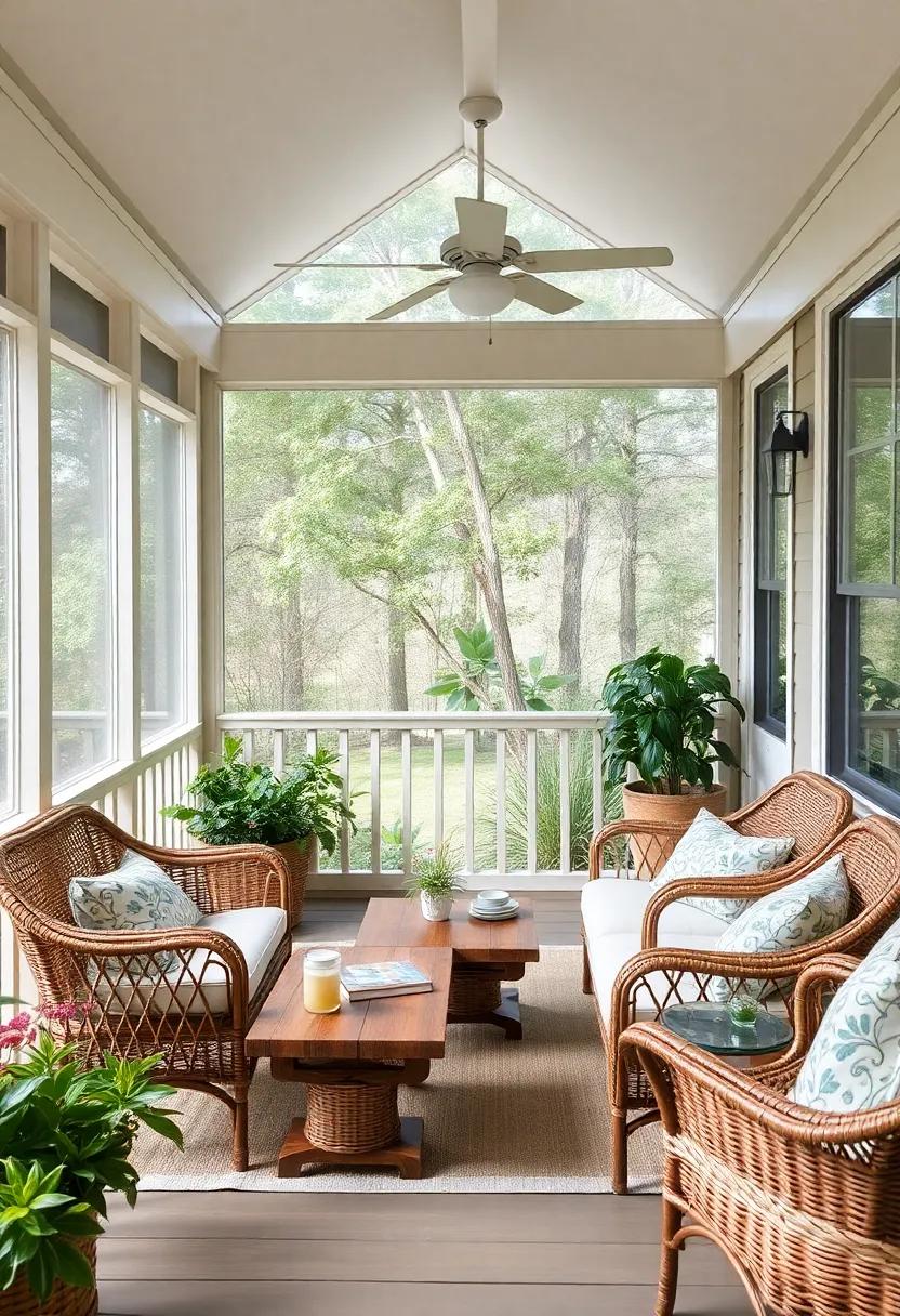 Incorporate Natural Elements: Use wooden furniture and wicker accents to bring the warmth of nature indoors, enhancing the cozy ambiance