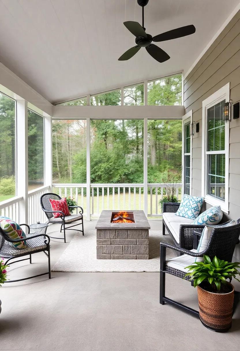 Incorporate a Fire Feature: A small portable fire pit or an electric fireplace can add warmth and coziness, ideal for cooler afternoons