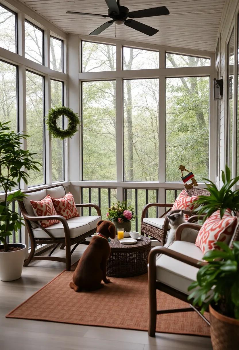 Make it pet-Friendly: Designate a small corner for your furry friends, ensuring they have a comfy spot while you enjoy your tea