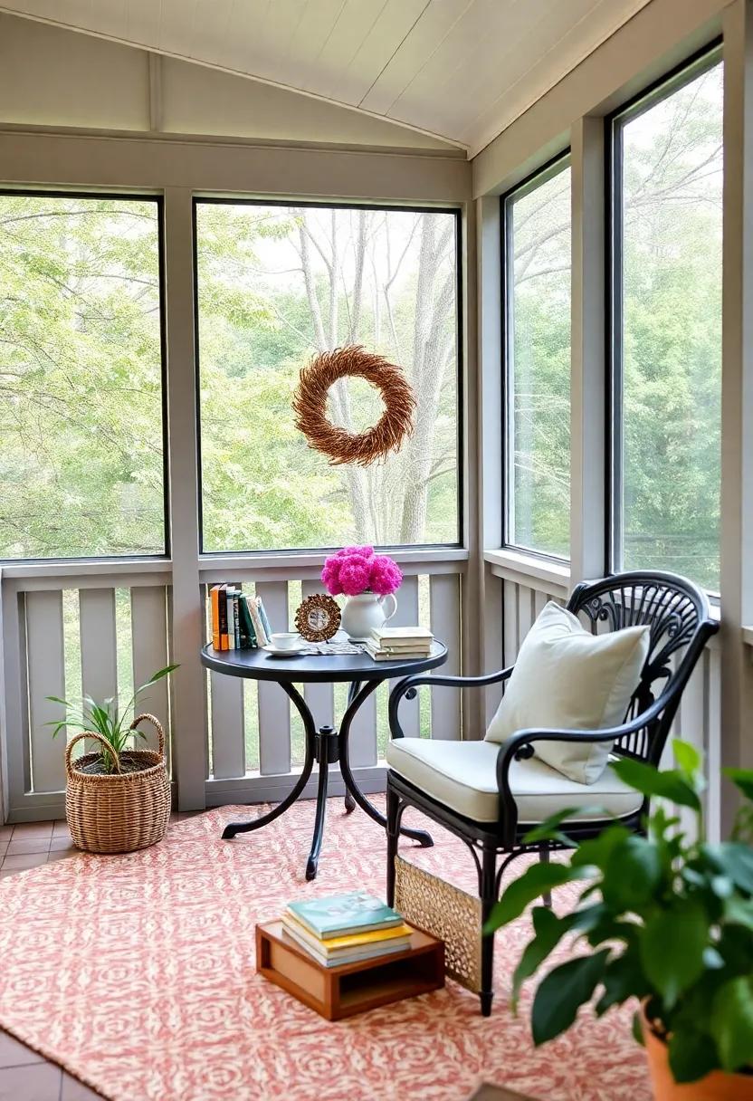 Set Up a Reading Nook: Incorporate a small side table and a comfy chair with a good book collection for those idyllic tea moments