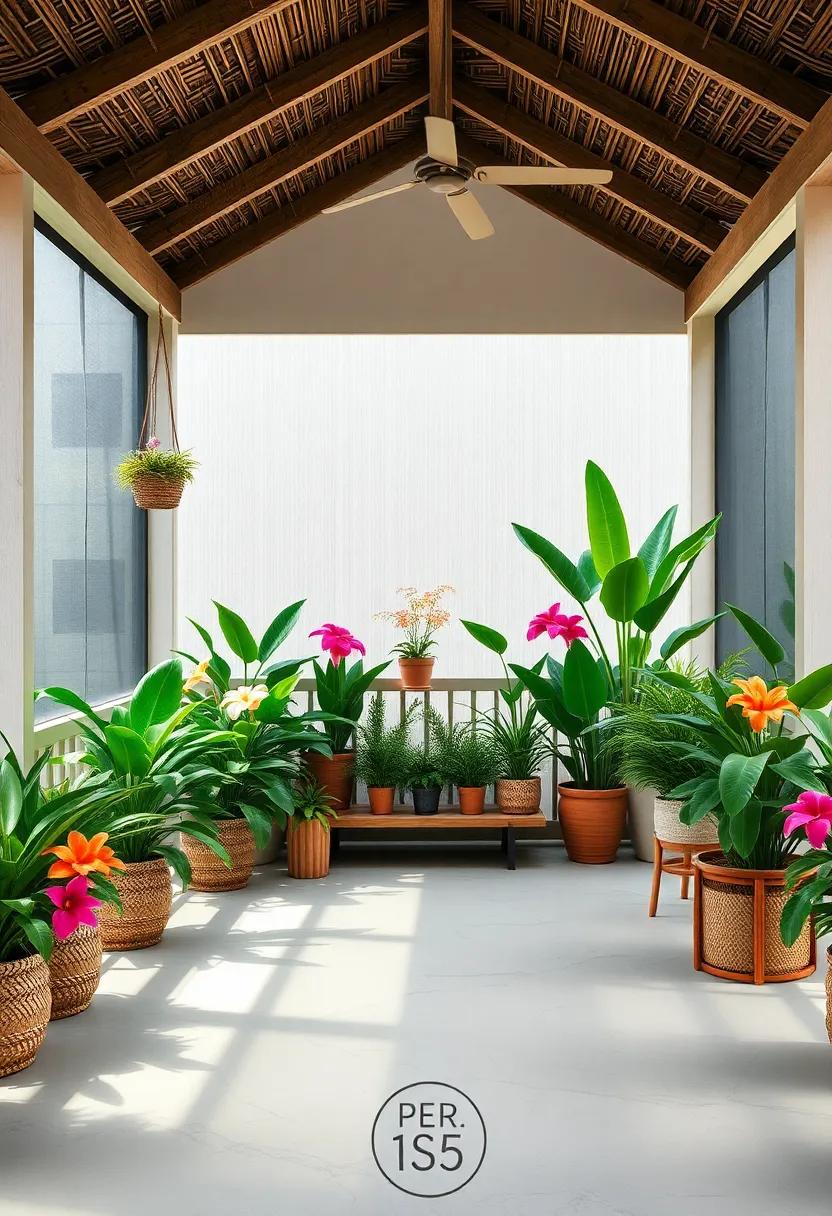 Elevate Your Space with Lush Tropical Plants and Vibrant Florals