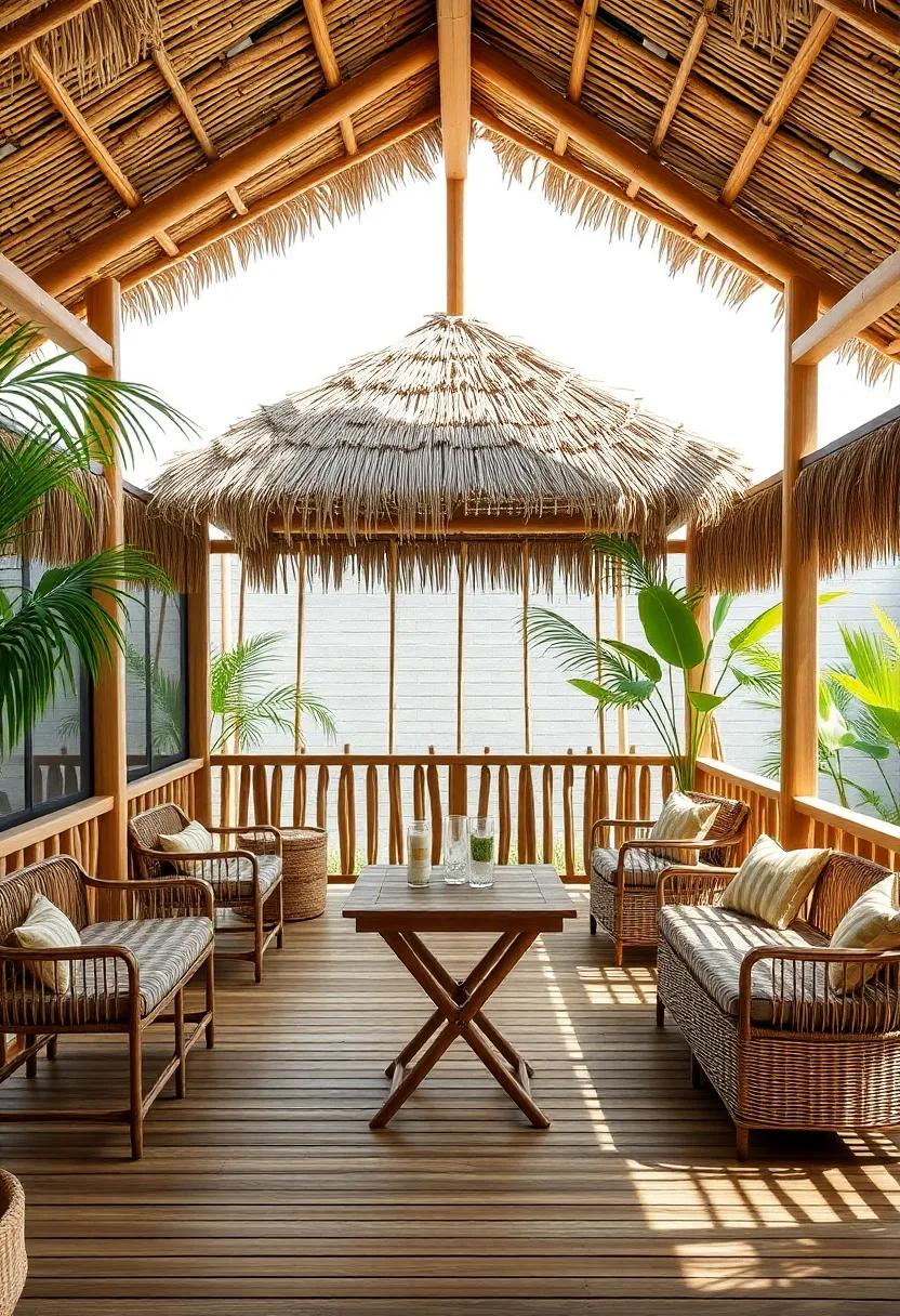 Explore the Charm of Bamboo and Thatched ‍Roof⁣ Elements​ in ‍Your Tiki-inspired Design