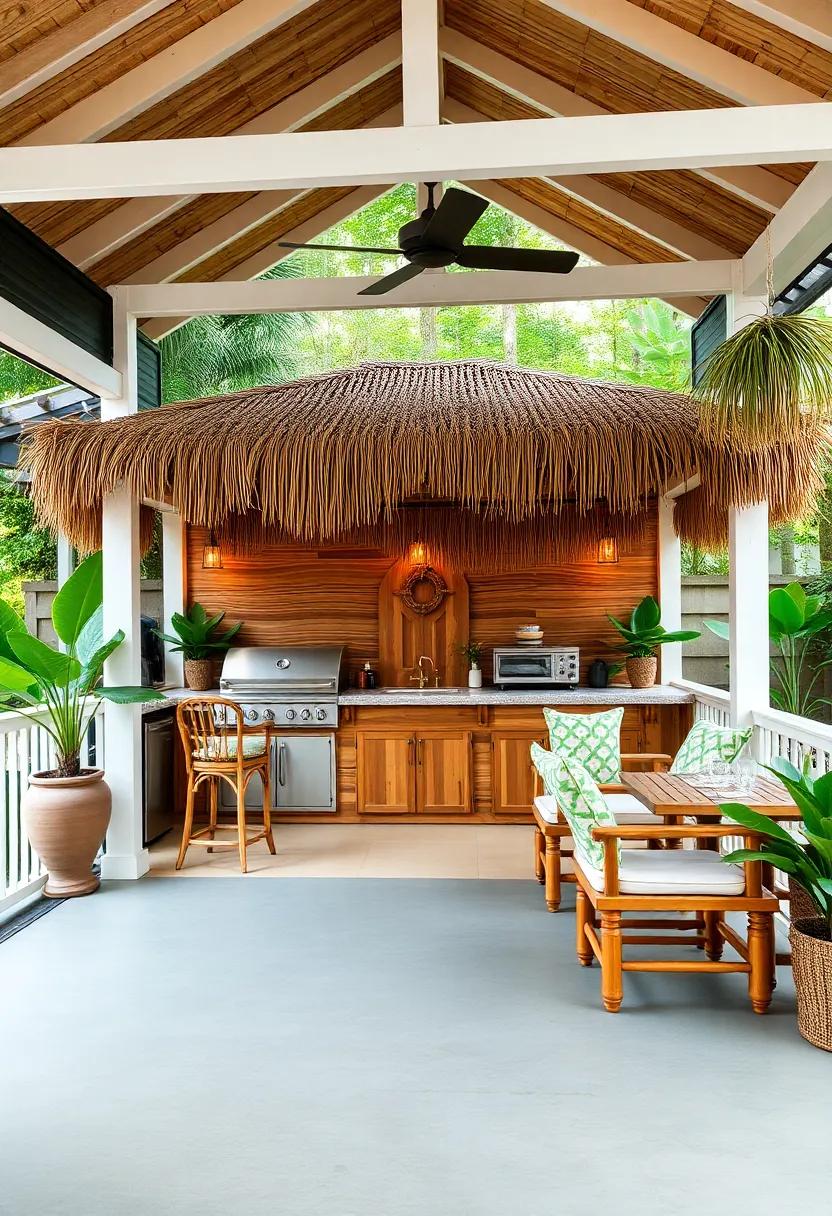 Integrating Outdoor Cooking Facilities with Your Stylish Tiki ⁢Bar