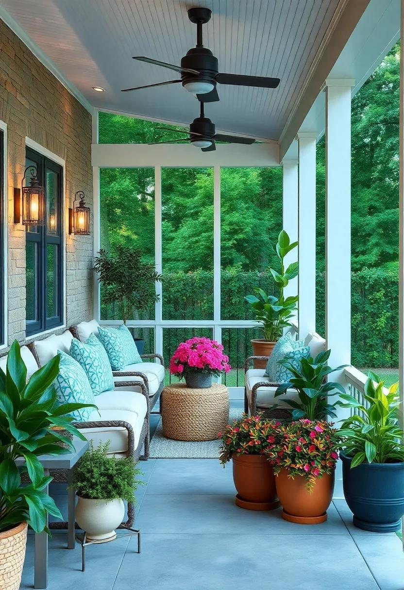 Vibrant Potted Plants for⁣ a Lush Coastal Feel