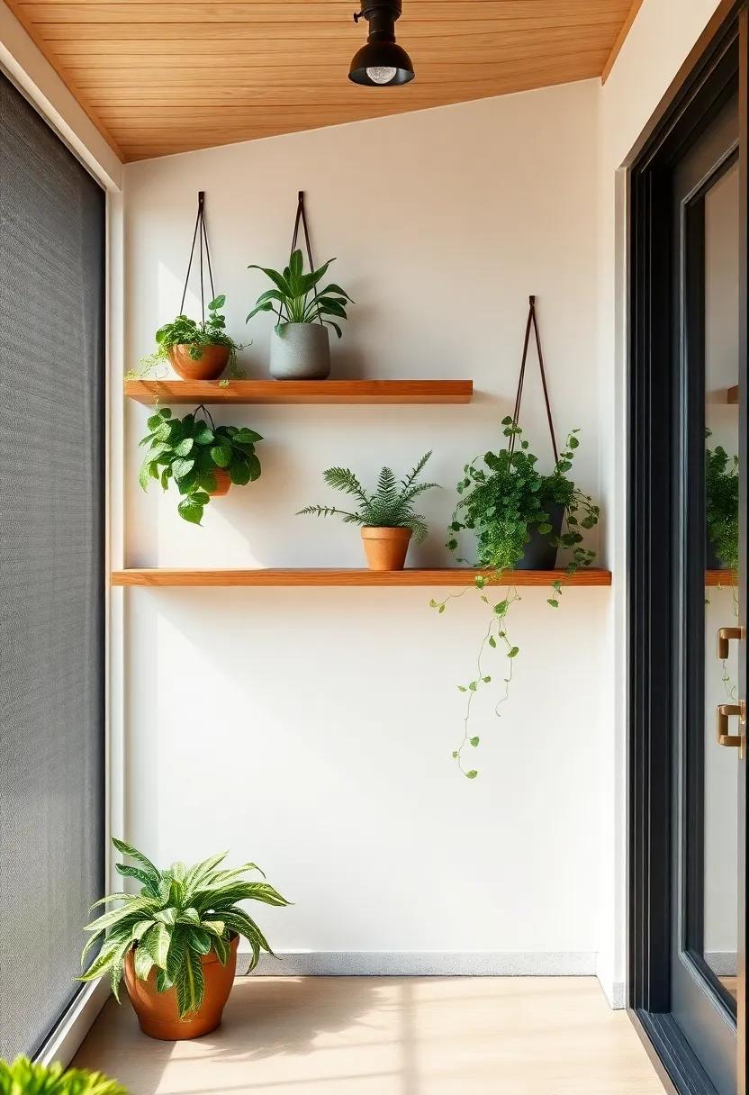 Innovative Floating⁢ Shelves Designed For Layered ‍Greenery