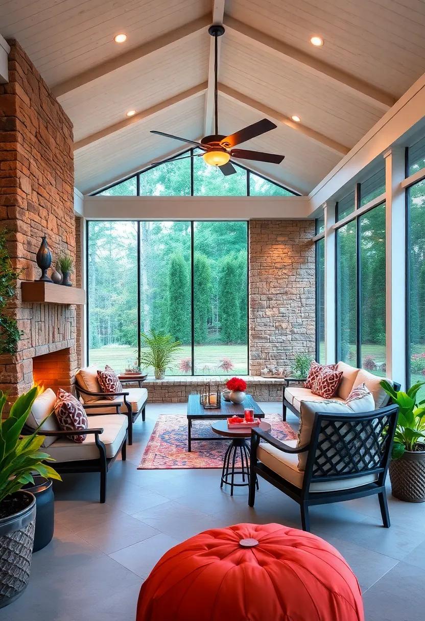 Create zones within the space, such as a conversation corner and a dining area, to provide variety⁤ in how you use the ⁤porch