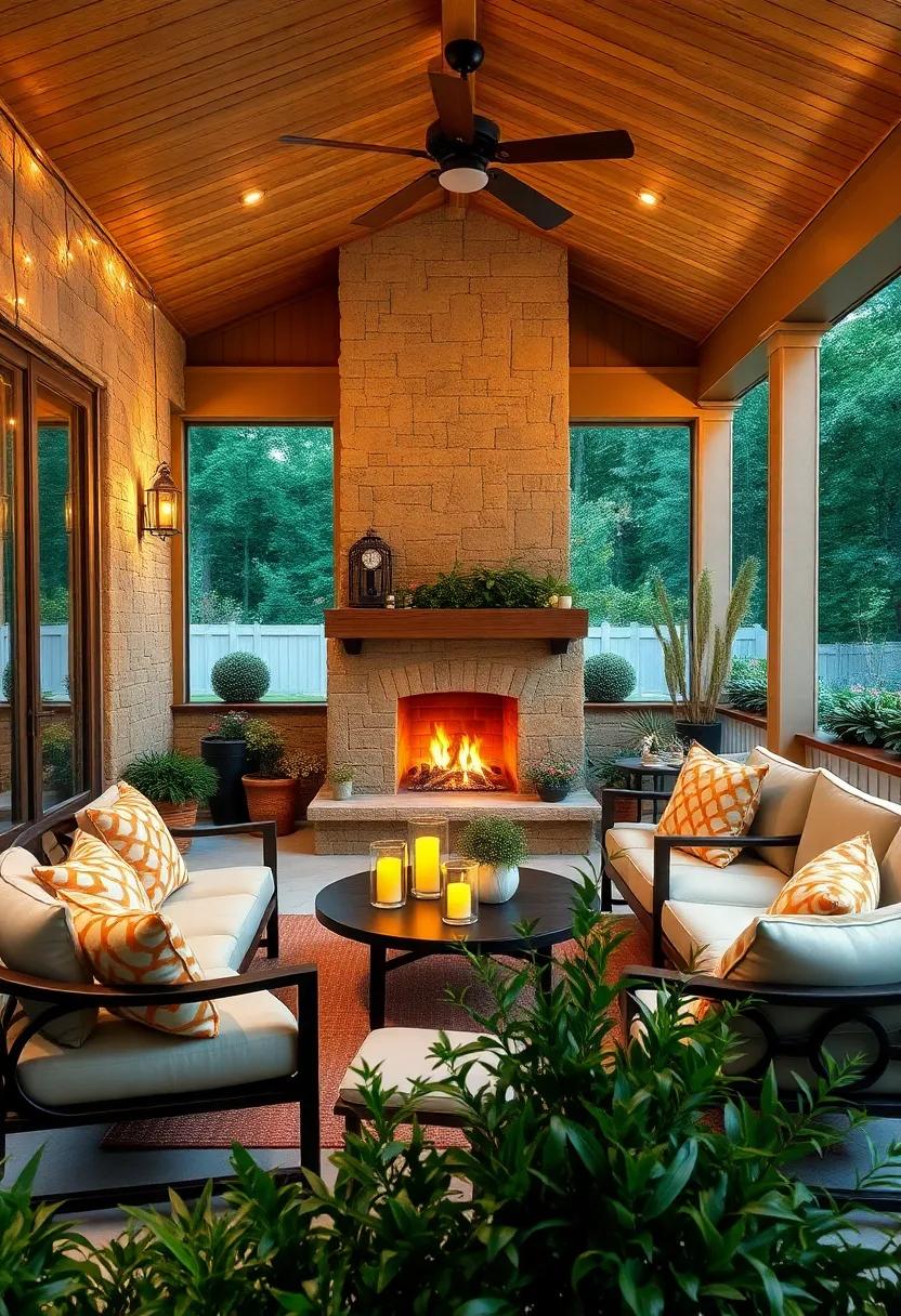 Hang fairy lights or lanterns around the‌ porch to create a magical atmosphere during evening gatherings