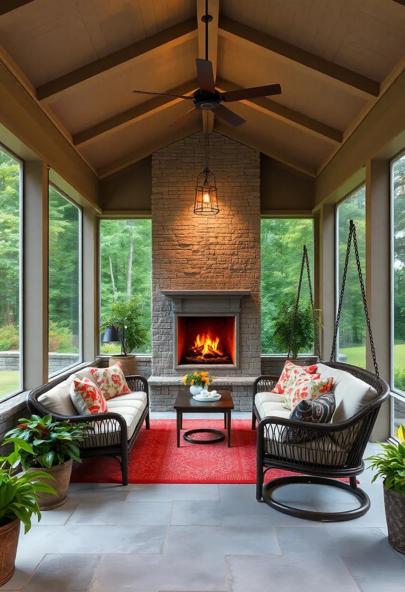 Incorporate ‍a swinging loveseat for a whimsical touch that invites you to sway gently while enjoying a warm drink