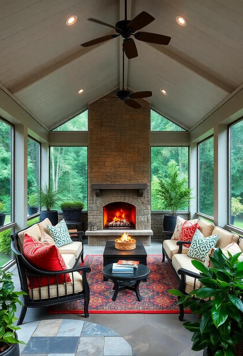 Strategically position a telescope or binoculars near the screened openings for stargazing or birdwatching opportunities