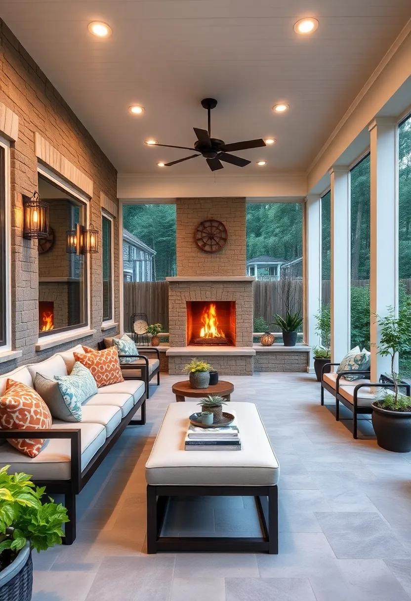 Utilize built-in‌ benches with storage for extra blankets and games, ⁤keeping your space tidy while adding seating