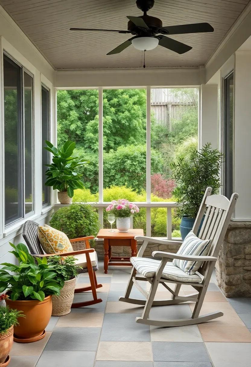 Antique Rocking Chairs: Add a hint of quaint sophistication with antique rocking chairs, ideal for gentle swaying and relaxation