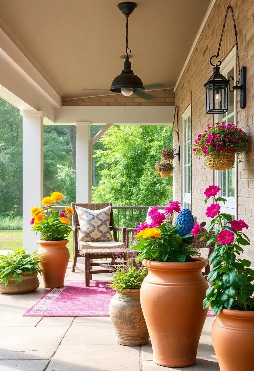 Terra Cotta Planters: Embrace rustic elegance with terra cotta planters showcasing vibrant blooms, establishing a connection with nature