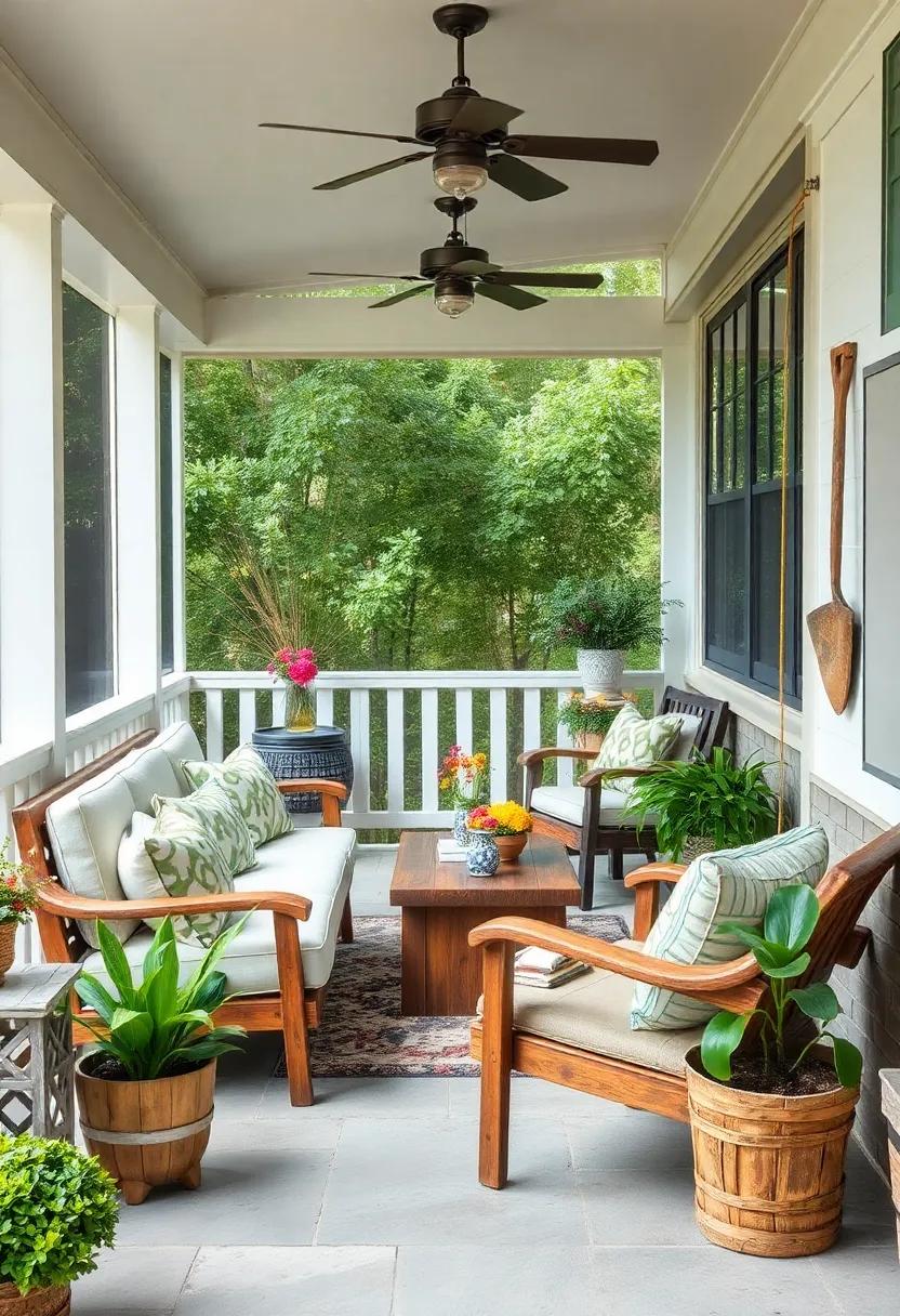 Upcycled Garden Tools: Decorate with upcycled garden tools transformed into art pieces, combining creativity with vintage practicality