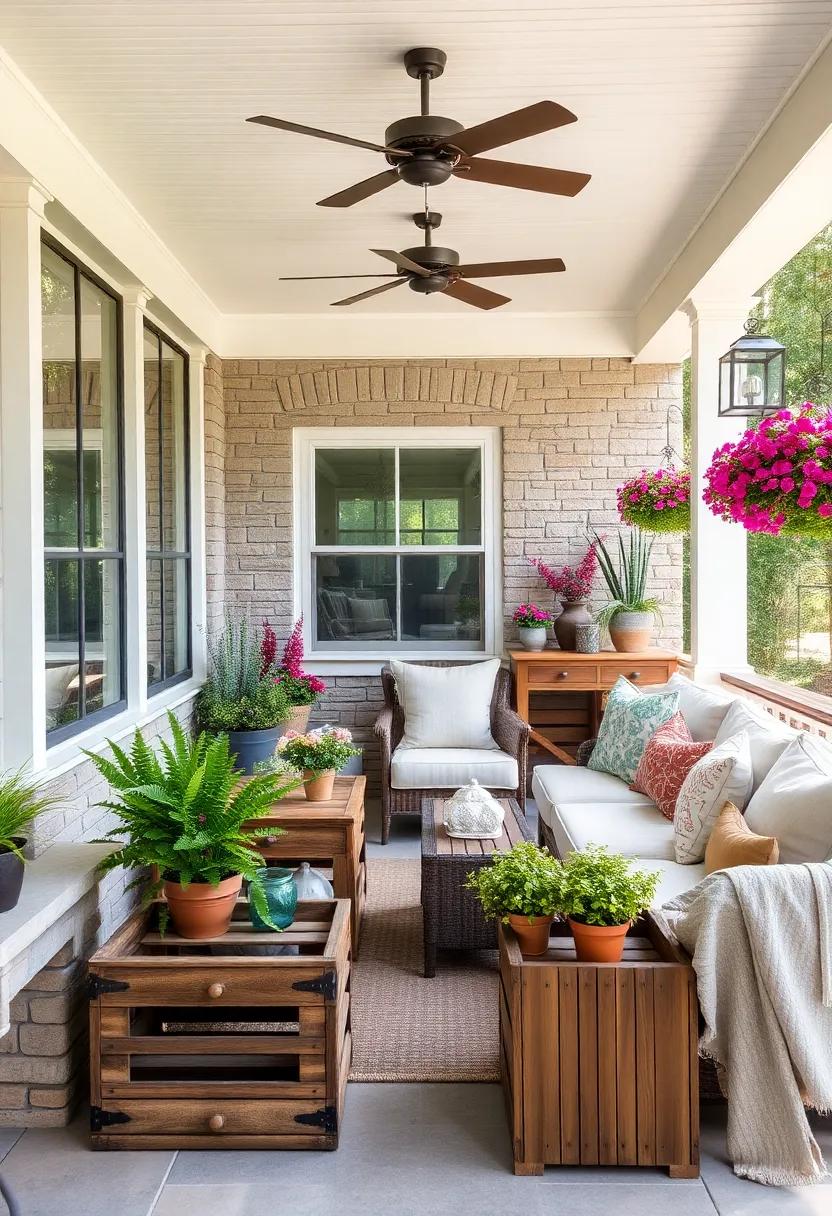 Vintage Wooden Crates: use vintage wooden crates as both storage solutions and decorative pieces, bringing an element of farmhouse charm