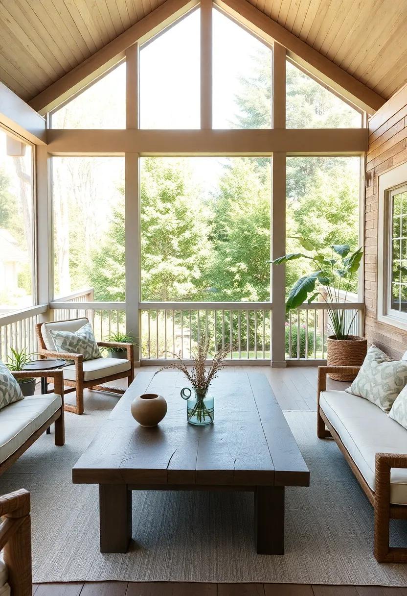 Use‍ natural stone or reclaimed wood for an earth-toned coffee table⁢ to serve as a focal point while maintaining harmony‍ with ⁣nature